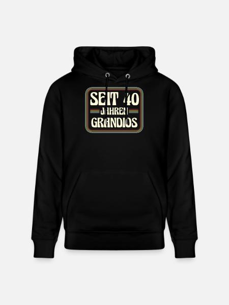 40e anniversaire 40e anniversaire - Sweat à capuche bio CRUISER Stanley/Stella Unisexe - noir