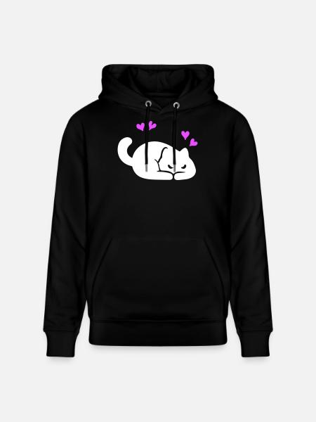 Cat Love - Stanley/Stella CRUISER Unisex Organic Hoodie - black