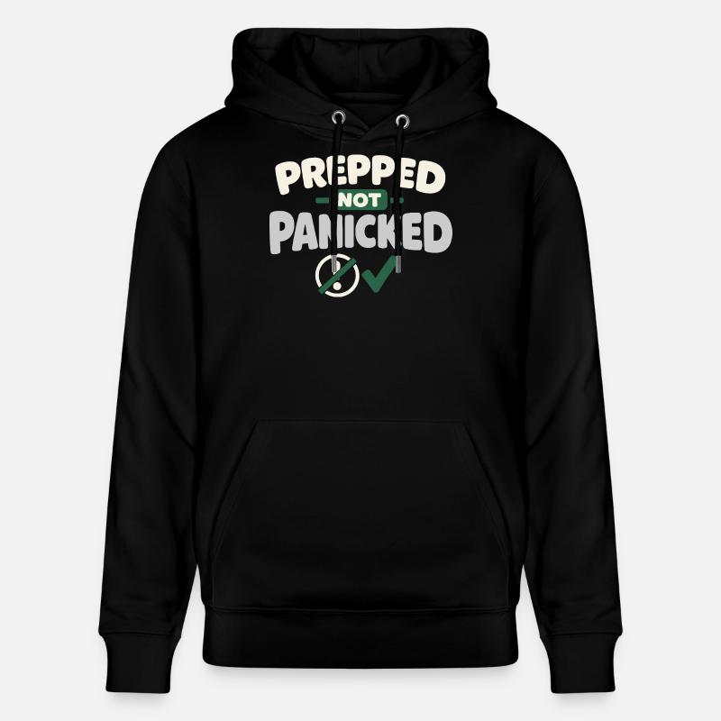 Ruhe Schlägt Panikbereitschaft, Lebensstil, - Stanley/Stella Unisex Bio-Hoodie CRUISER  - Schwarz
