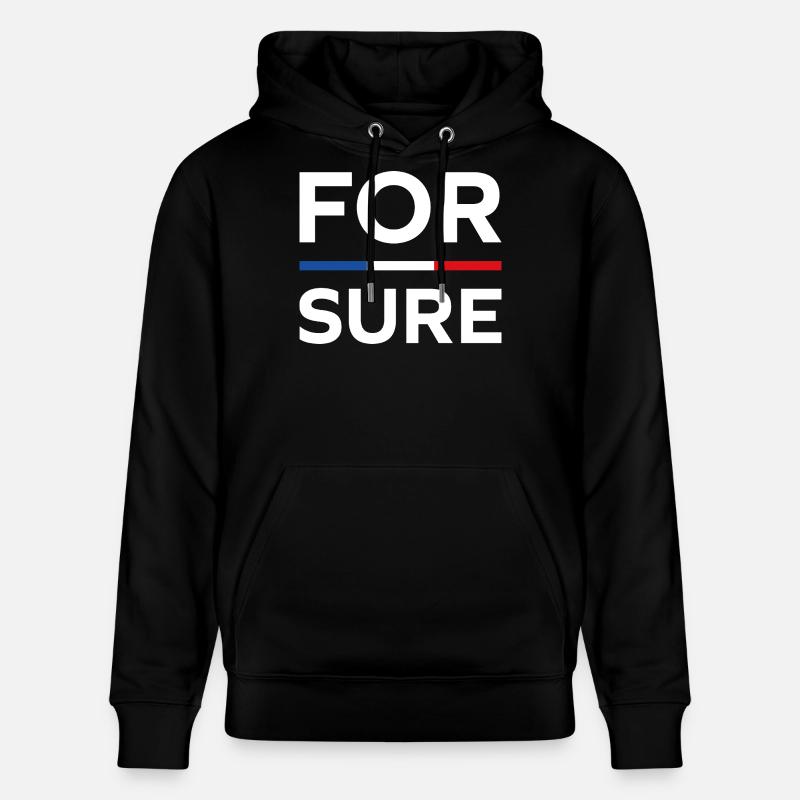 macron For sure - Stanley/Stella CRUISER Unisex Organic Hoodie - black