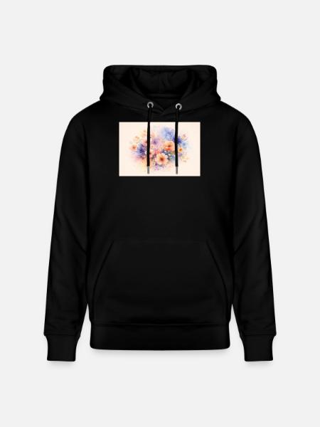 Aquarell-Design - Stanley/Stella Unisex Bio-Hoodie CRUISER - Schwarz