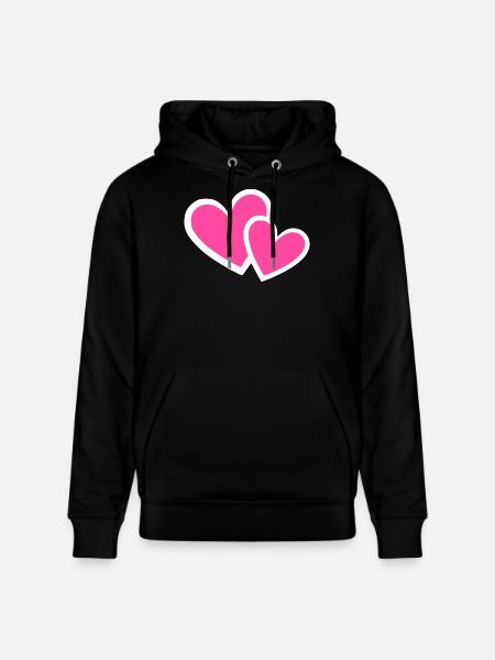 Saint-Valentin Cœur Rose, St.valentin - Sweat à capuche bio CRUISER Stanley/Stella Unisexe - noir