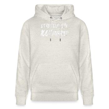 0% Responsibility, 100% Married - Stanley/Stella CRUISER Unisex Organic Hoodie - heather oatmeal - Front - Alina (178cm) & Michal (187cm)