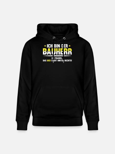 Bavarian Beer Joke Saying - Stanley/Stella CRUISER Unisex Organic Hoodie - black