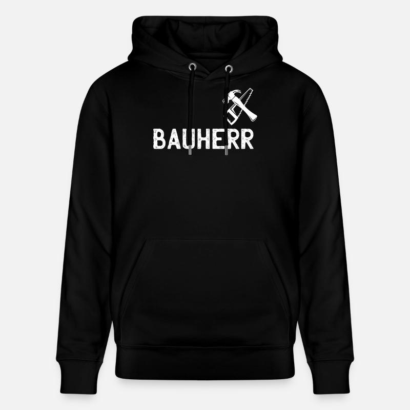 Builder DIY Tool Emblem - Stanley/Stella CRUISER Unisex Organic Hoodie - black