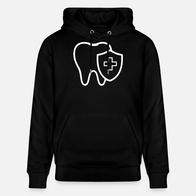 Icône de la dent dentiste - Sweat à capuche bio CRUISER Stanley/Stella Unisexe - noir