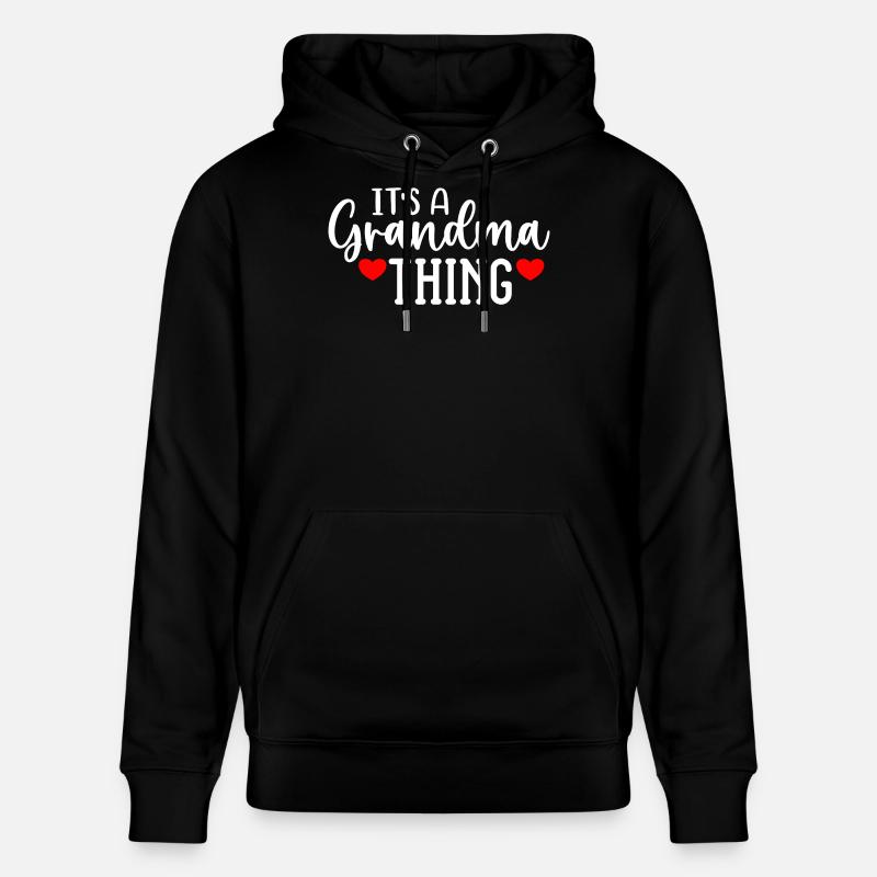 Grandma Thing Heart Design - Sweat à capuche bio CRUISER Stanley/Stella Unisexe - noir
