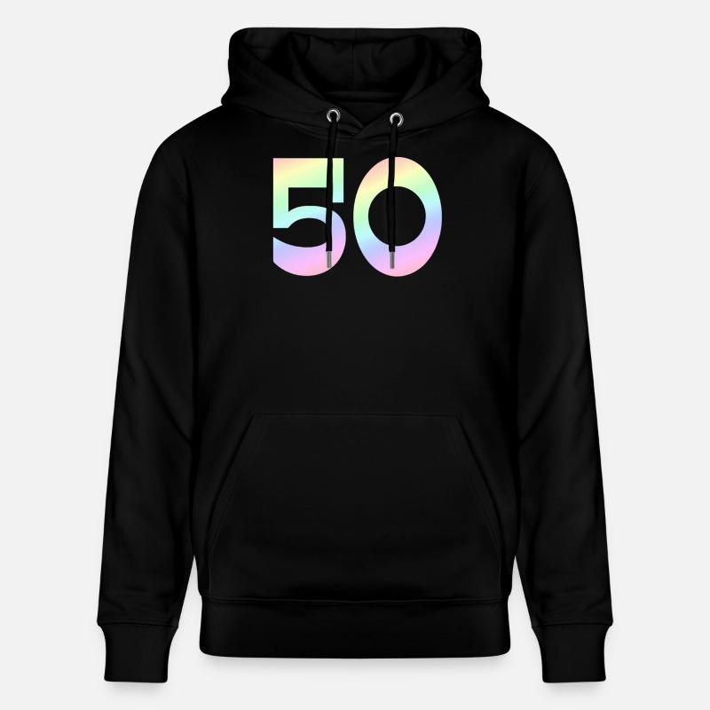 50, pastel dégradé, motif numérique - Sweat à capuche bio CRUISER Stanley/Stella Unisexe - noir