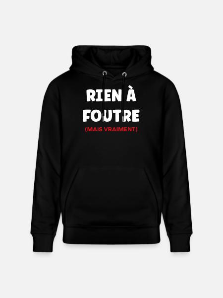 rien à foutre, - Sweat à capuche bio CRUISER Stanley/Stella Unisexe - noir