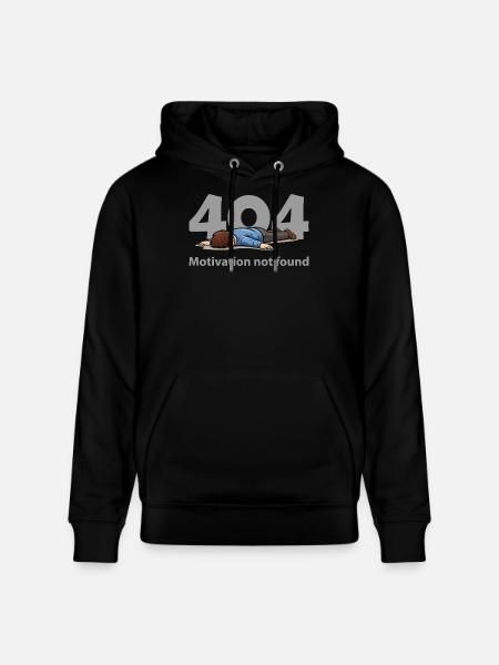 Motivation Not Found – Error 404 - Stanley/Stella CRUISER Unisex Organic Hoodie - black
