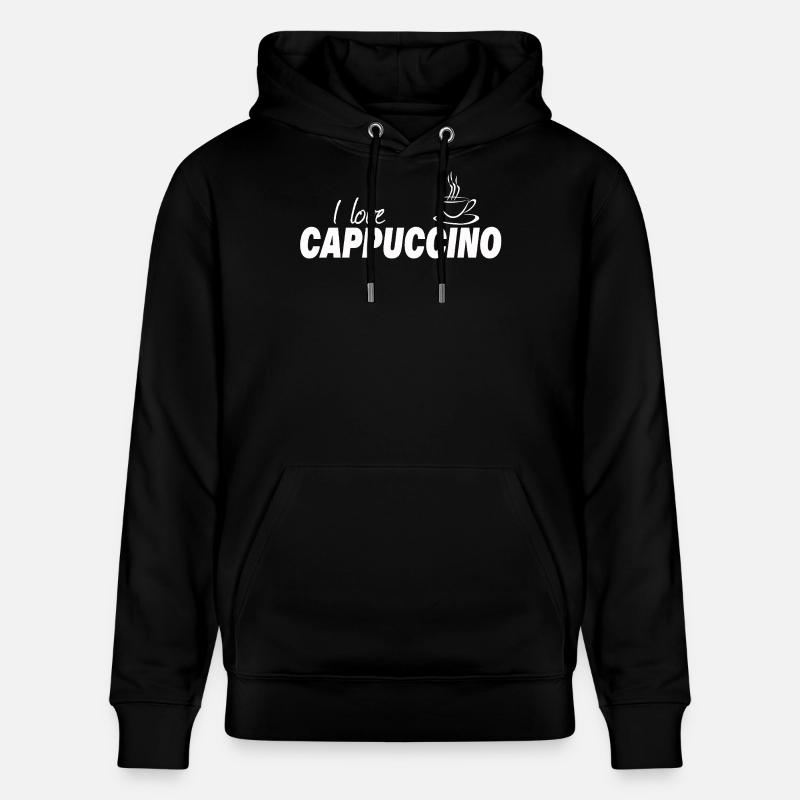J’ADORE LE CAPPUCCINO - Sweat à capuche bio CRUISER Stanley/Stella Unisexe - noir