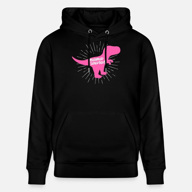 Mamasaurus T-Rex Dinosaurier Pink Silhouette Geschenk - Stanley/Stella Unisex Bio-Hoodie CRUISER  - Schwarz