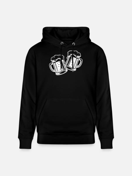 Bierglas Bier Anstossen - Stanley/Stella Unisex Bio-Hoodie CRUISER  - Schwarz
