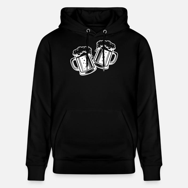 Toast de bière verre - Sweat à capuche bio CRUISER Stanley/Stella Unisexe - noir