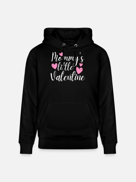Mommy's Little Valentine - Stanley/Stella CRUISER Unisex Organic Hoodie - black