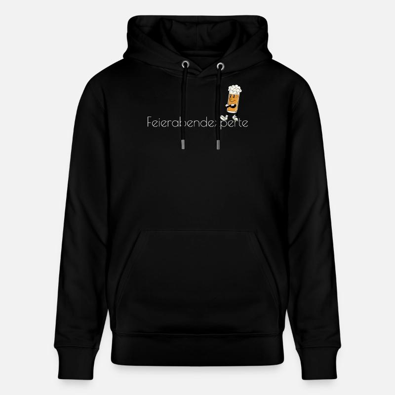 Feierabendexperte Bierheld Cartoon - Stanley/Stella Unisex Bio-Hoodie CRUISER  - Schwarz