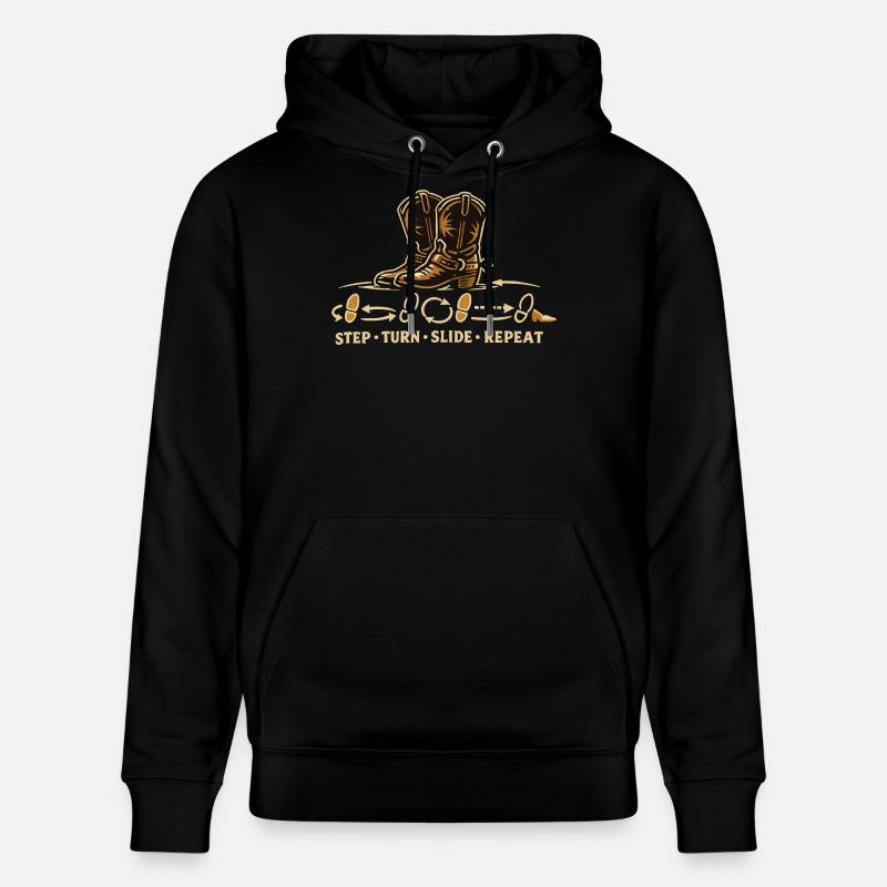 Line Dance Steps Boots - Stanley/Stella CRUISER Unisex Organic Hoodie - black
