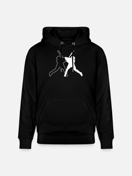Baseball Ball Logo - Stanley/Stella CRUISER Unisex Organic Hoodie - black
