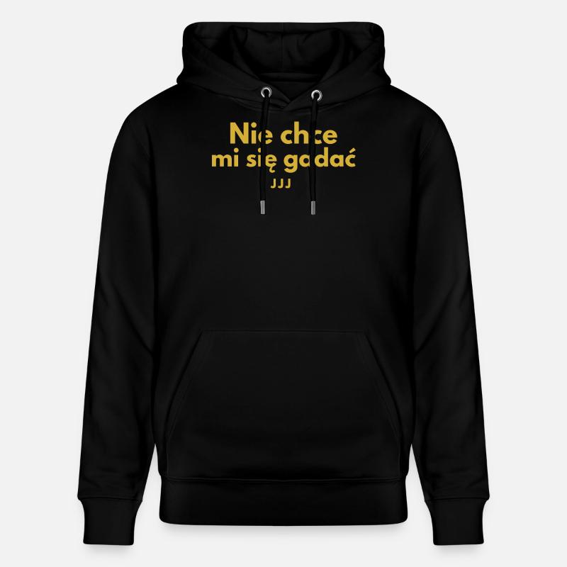 Ich will nicht reden – JJJ - Stanley/Stella Unisex Bio-Hoodie CRUISER  - Schwarz