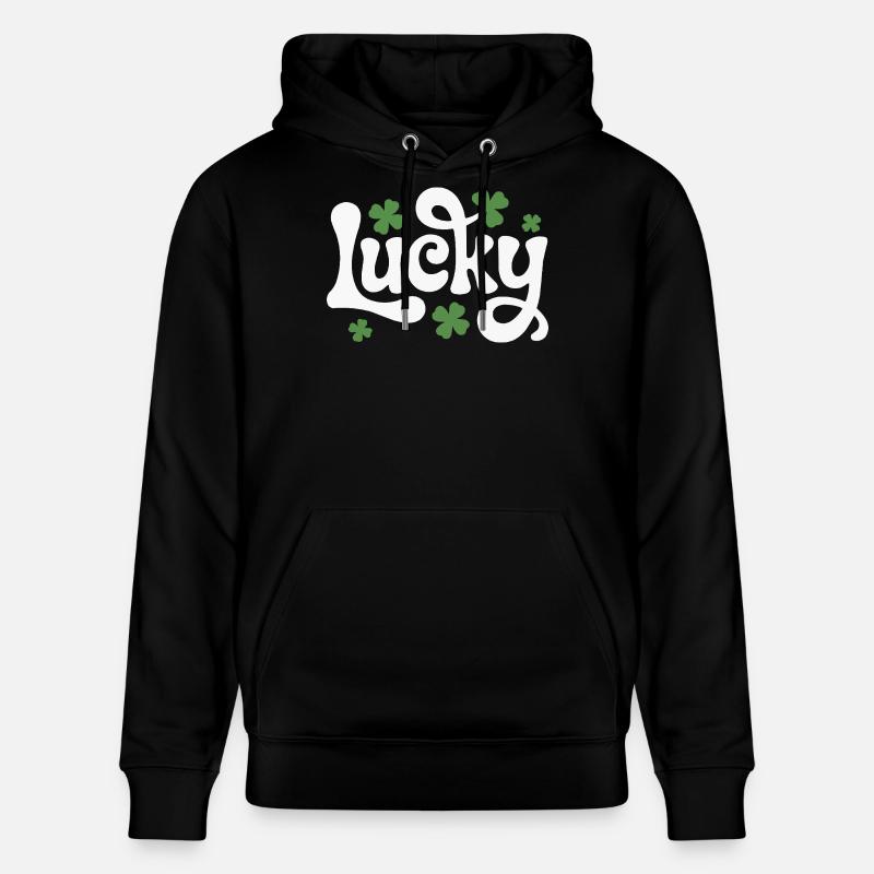 Lettrage du trèfle chanceux - Sweat à capuche bio CRUISER Stanley/Stella Unisexe - noir