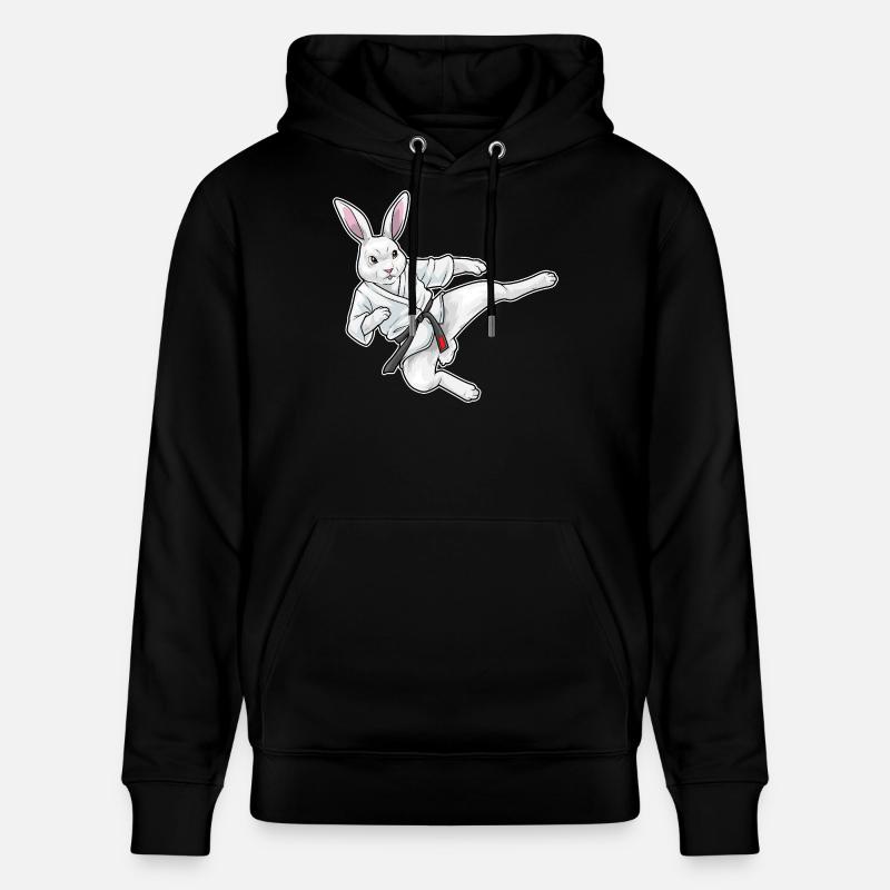 Karate Lapin Arts Martiaux - Sweat à capuche bio CRUISER Stanley/Stella Unisexe - noir