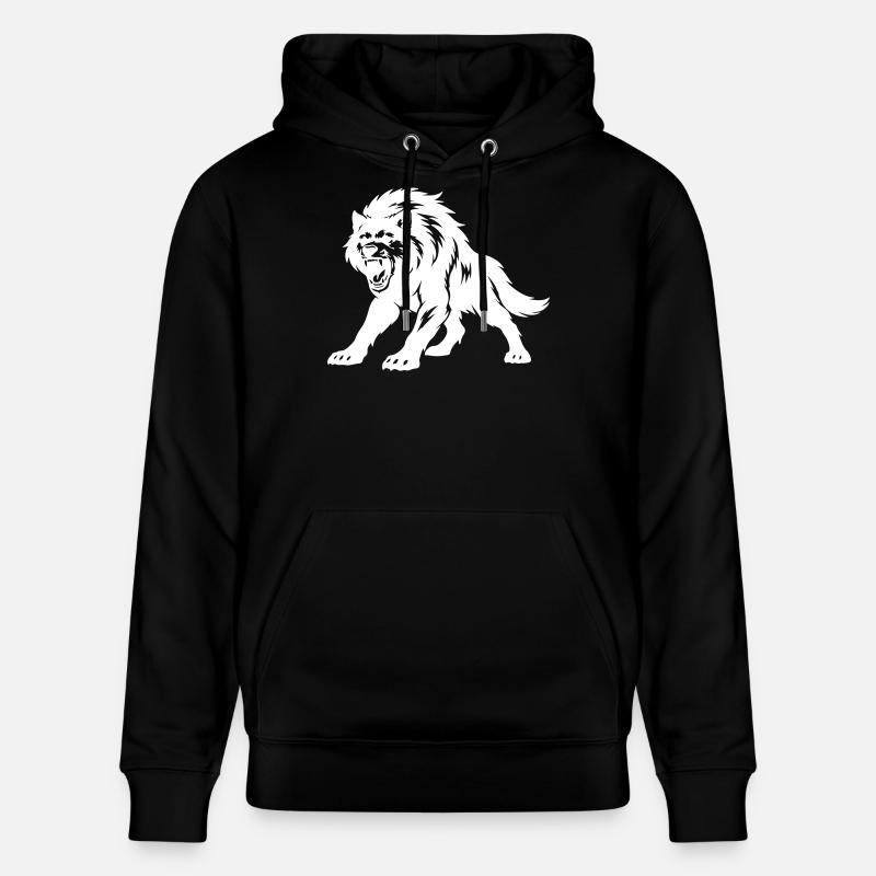 Silhouette de loup - Sweat à capuche bio CRUISER Stanley/Stella Unisexe - noir