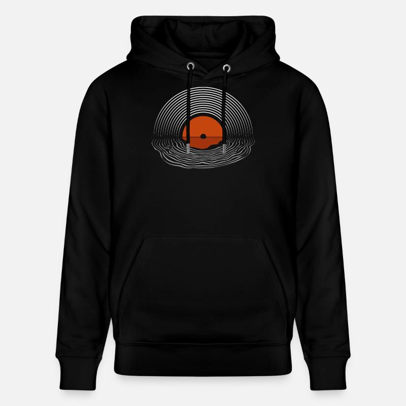 Abstract Sunset Line Art Design - Stanley/Stella Unisex Bio-Hoodie CRUISER  - Schwarz