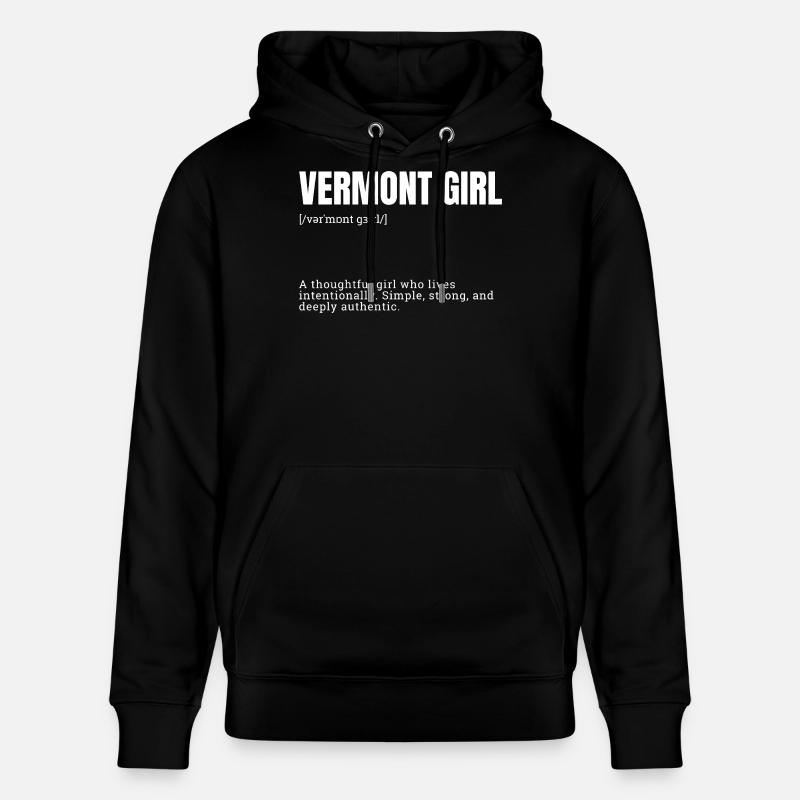 Vermont Girl : Authentique et durable - Sweat à capuche bio CRUISER Stanley/Stella Unisexe - noir