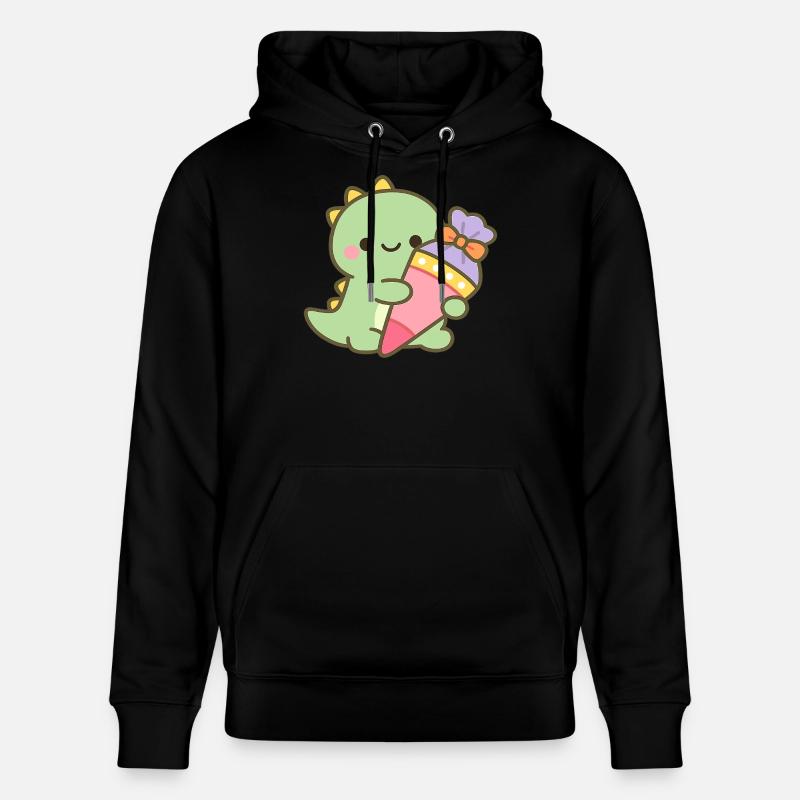 Schulkind Dino Einschulung Geschenk - Stanley/Stella Unisex Bio-Hoodie CRUISER  - Schwarz