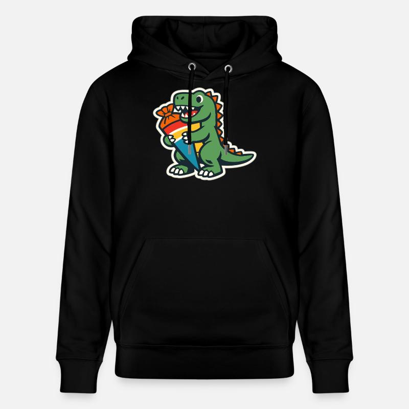 Schulkind Dino Einschulung Geschenk - Stanley/Stella Unisex Bio-Hoodie CRUISER  - Schwarz