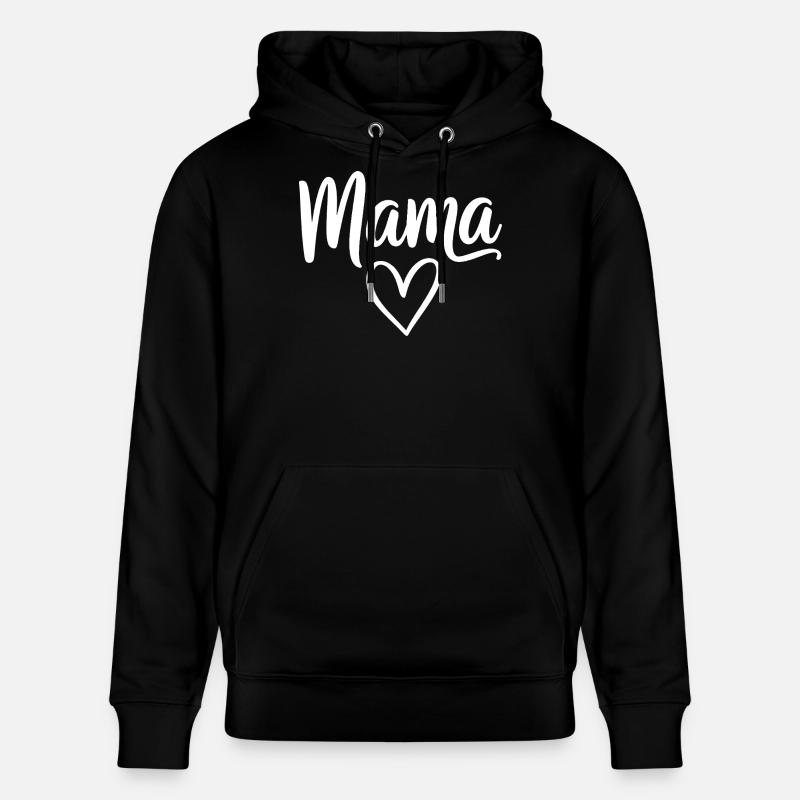 Mama Heart Skript - Stanley/Stella Unisex Bio-Hoodie CRUISER  - Schwarz