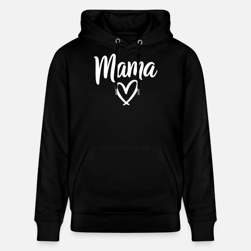 Mama Heart Script Logo - Sweat à capuche bio CRUISER Stanley/Stella Unisexe - noir
