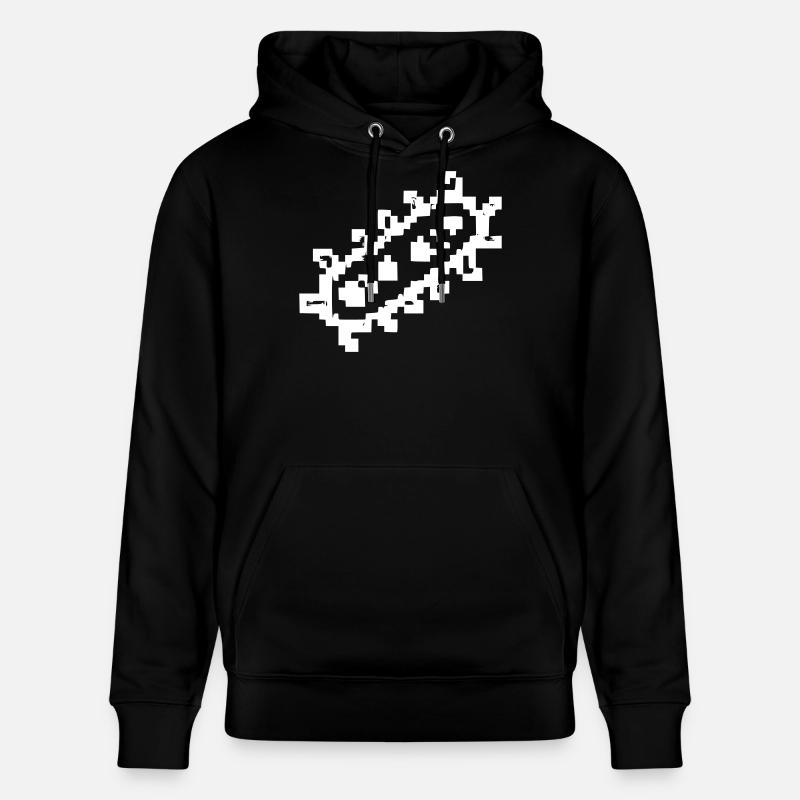 Bacteria Rods Pixel Germ - Stanley/Stella CRUISER Unisex Organic Hoodie - black