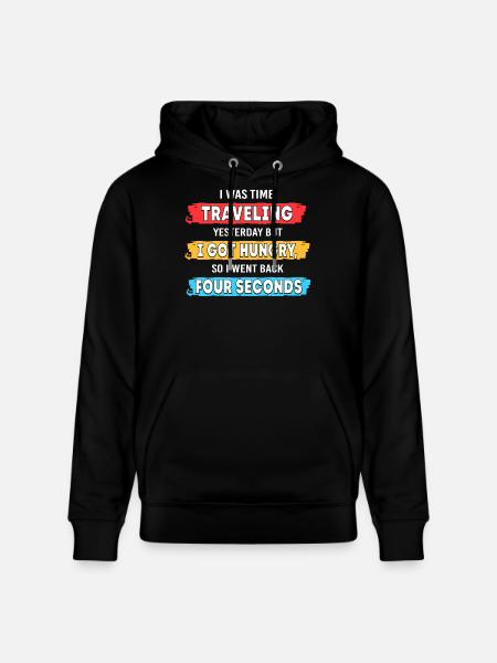 Time travel - Stanley/Stella CRUISER Unisex Organic Hoodie - black