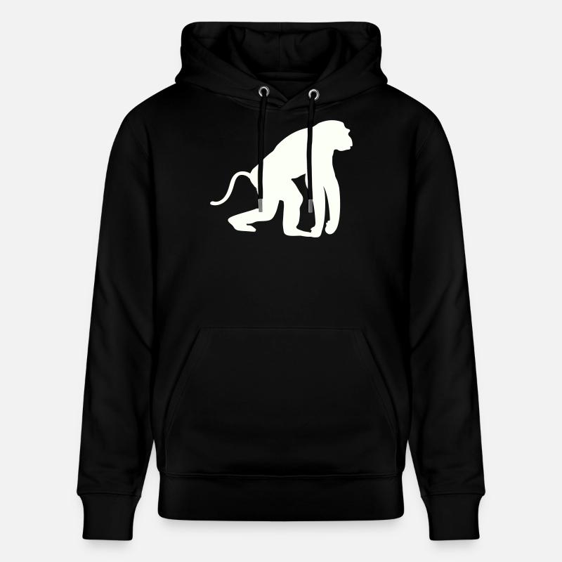 Silhouette de singe - Sweat à capuche bio CRUISER Stanley/Stella Unisexe - noir
