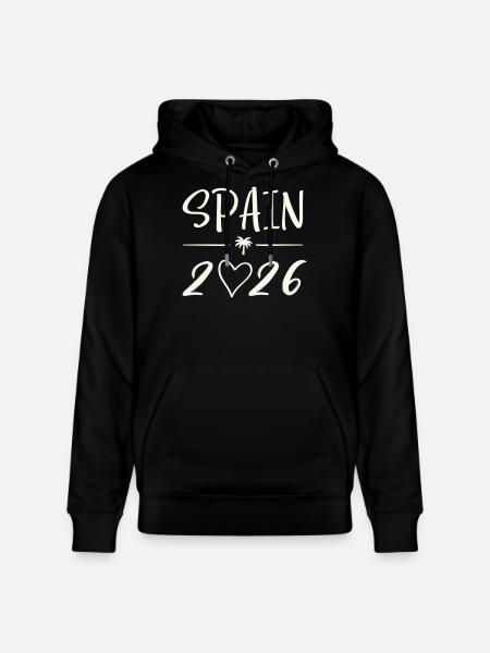 Spain 2026 Palm Trees - Stanley/Stella CRUISER Unisex Organic Hoodie - black