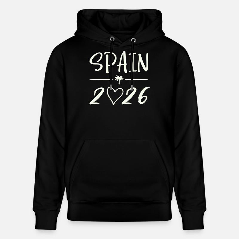 Spanien 2026 Palmen - Stanley/Stella Unisex Bio-Hoodie CRUISER - Schwarz