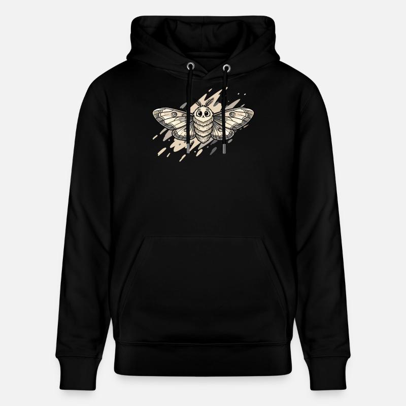 Illustration du papillon de nuit - Sweat à capuche bio CRUISER Stanley/Stella Unisexe - noir