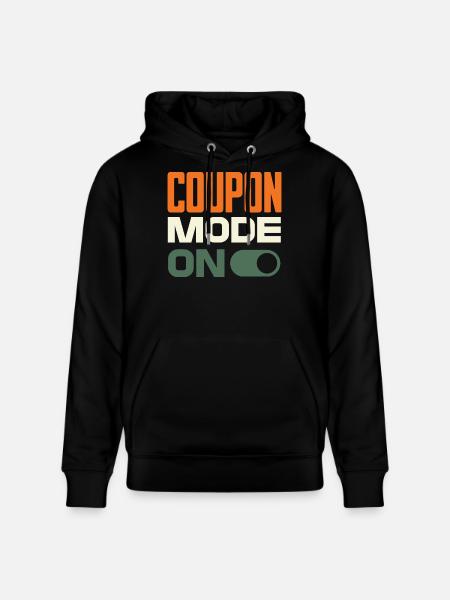 Coupon Mode On – Schnäppchenjäger Retro Design - Stanley/Stella Unisex Bio-Hoodie CRUISER  - Schwarz