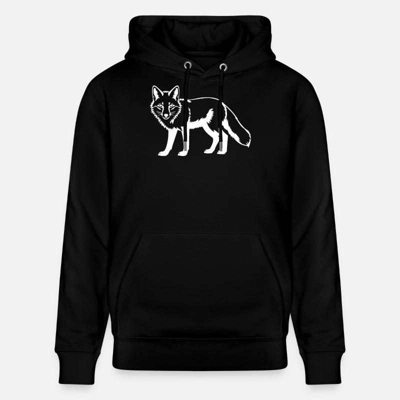 Blanc renard blanc - Sweat à capuche bio CRUISER Stanley/Stella Unisexe - noir