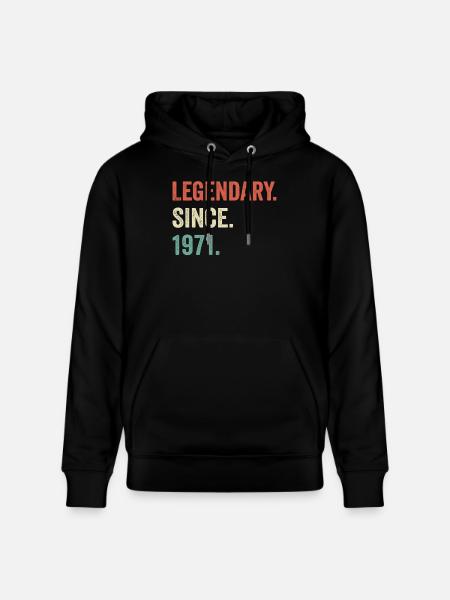 legendary since 1971 - Stanley/Stella CRUISER Unisex Organic Hoodie - black