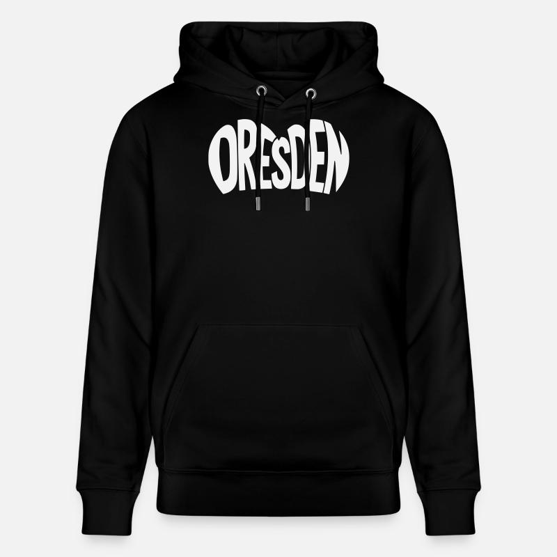 Lettrage Dresde - Sweat à capuche bio CRUISER Stanley/Stella Unisexe - noir