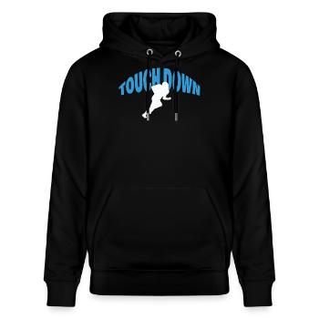 Touch Down - Stanley/Stella CRUISER Unisex Organic Hoodie - black - Front - Alina (178cm) & Michal (187cm)