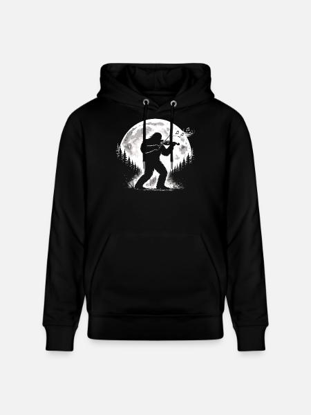 Bigfoot Violin Player - Stanley/Stella CRUISER Unisex Organic Hoodie - black