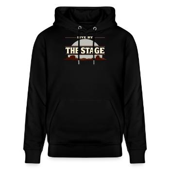 Cowboy-action-shooter. Cowboy-action-shooter - Stanley/Stella Unisex Bio-Hoodie CRUISER  - Schwarz - Vorne - Alina (178cm) & Michal (187cm)