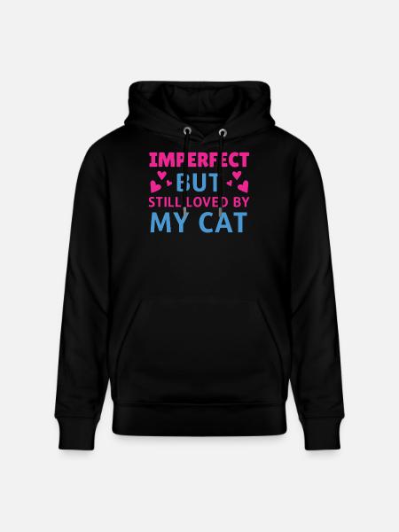 Imperfect loved by cat - Stanley/Stella Unisex Bio-Hoodie CRUISER  - Schwarz