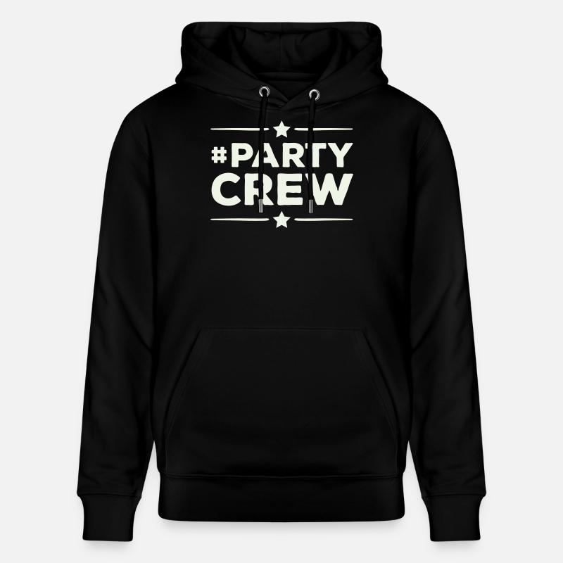Lettrage de l’équipe de fête - Sweat à capuche bio CRUISER Stanley/Stella Unisexe - noir