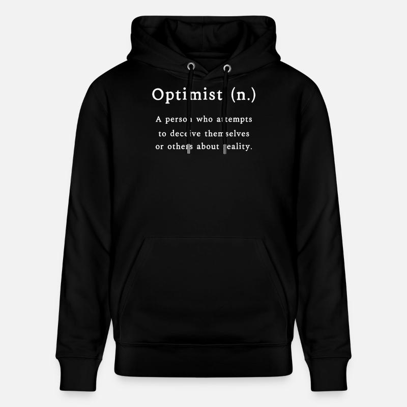 Définition optimiste - Sweat à capuche bio CRUISER Stanley/Stella Unisexe - noir