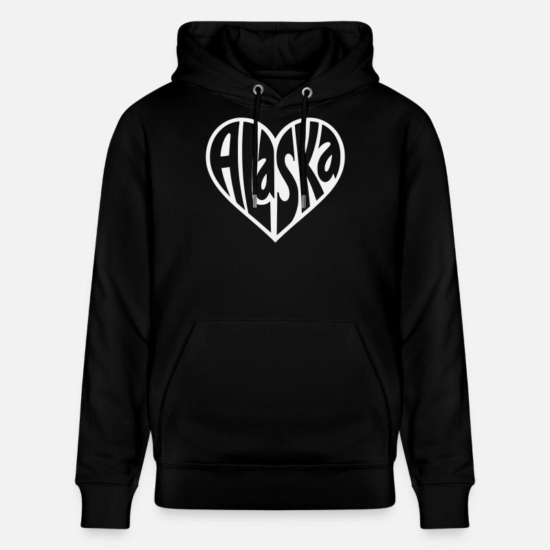 Alaska Herzschrift - Stanley/Stella Unisex Bio-Hoodie CRUISER  - Schwarz