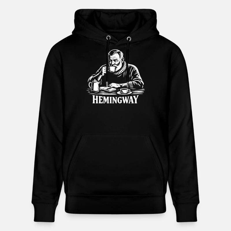 Silhouette du café Hemingway - Sweat à capuche bio CRUISER Stanley/Stella Unisexe - noir